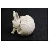 Bunny-Themed Figurine and Snow Globe Collection - 4 Pieces