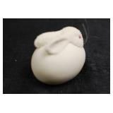 Bunny-Themed Figurine and Snow Globe Collection - 4 Pieces