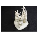 Vintage Bunny and Chick Easter Figurine Lot - 4 Pieces