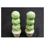 Vintage Style Porcelain Topiary Figurine Lot - 9 Pieces