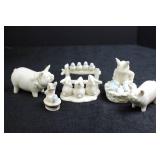 Figurine Lot - Snowbabies Bunnies Birds and Pigs Collection