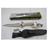 Lifesaving Survival Knife with Sheath, Compass, and Accessories