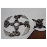 Fantasy Dragon Skull Wall Plaque with Blades by Frost Cutlery