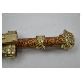 Decorative Dagger With Ornate Sheath and Lion Head Pommel