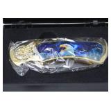 Collection of Themed Folding Pocket Knives with Case and Sheath