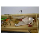 Large Tackle Box with Lures, Line, and Bobbers
