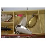 Large Tackle Box with Lures, Line, and Bobbers