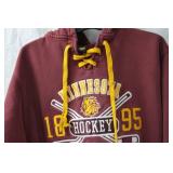 Minnesota Duluth Hockey Maroon Hoodie Signature Size Small