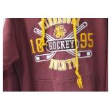 Minnesota Duluth Hockey Maroon Hoodie Signature Size Small