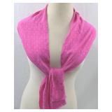 Fendi Pink Logo Jacquard Scarf