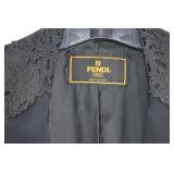 Fendi 365 Black Jacket Lace Collar Size 1 (F549/281)
