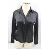 Louis Feraud Black Silk Blouse Size US 6