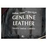 Italian Stone Design Genuine Leather Fur Jacket XL