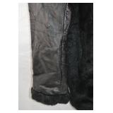 Italian Stone Design Genuine Leather Fur Jacket XL