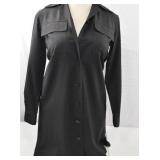 MaxMara Black Pure New Wool Coat, Size 6 US
