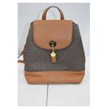 Michael Kors Signature Brown Leather Backpack