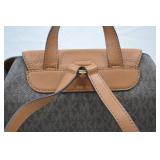 Michael Kors Signature Brown Leather Backpack