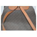Michael Kors Signature Brown Leather Backpack