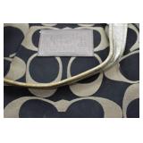 Coach Poppy Signature Black and Tan Canvas Tote Bag