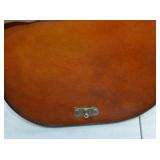 Handmade Leather Belt Pouch with Pentagram Design, 7 Inch