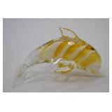 Murano-Style Dolphin Art Glass, 6-Inch