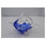 MCM Blue Art Glass Basket