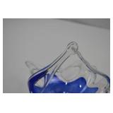 MCM Blue Art Glass Basket