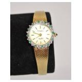 S. Dupharis 14k Gold Watch with Gem Accents