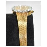 S. Dupharis 14k Gold Watch with Gem Accents