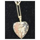 Madonna Necklace with Heart Pendant and Paperclip Chain by Melinda Maria