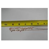 Rose Gold Tone Floral Necklace with Clear Stones, 18 in.