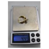 14k Yellow Gold Ring with Stone, 4.45g, Size 7