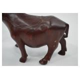 Hand-Carved Wooden Water Buffalo Figurine, 8 Inch