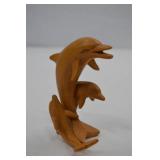 Carved Wood Dolphin Figurine