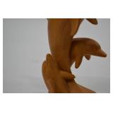 Carved Wood Dolphin Figurine