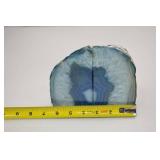 Pair of Blue Agate Bookends - Approx. 6 Inch Width