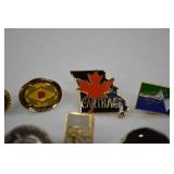 Vintage State and Organization Lapel Pin Lot, D.A.R.E., Rotary, Carthage