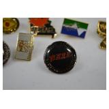 Vintage State and Organization Lapel Pin Lot, D.A.R.E., Rotary, Carthage