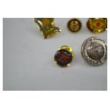 Vintage State and Organization Lapel Pin Lot, D.A.R.E., Rotary, Carthage