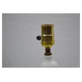 Pair of Vintage White Hobnail Milk Glass Table Lamps, 12 in.