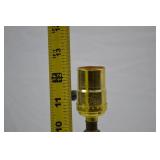 Pair of Vintage White Hobnail Milk Glass Table Lamps, 12 in.