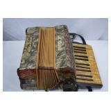 Vintage Accordion with Case, Lesson Books and Sheet Music