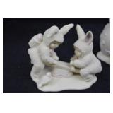 Dept 56 Snowbunnies Figurine Lot - 1995-1997 Easter Collection (4pcs)
