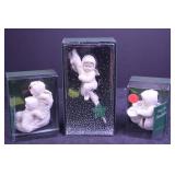Dept. 56 Snowbabies Bisque Christmas Ornament Lot (3) in Boxes