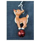 Rudolph Christmas Ornament with Red Ball