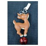 Rudolph Christmas Ornament with Red Ball