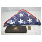 United States Army Honorable Discharge Case, Funeral Flag & Spent Shell Casings