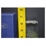 Trendy Crystal God Bless America Engraved Crystal Sculpture 7 Inch