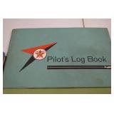 Lot of 3 Vintage Pilot Log Books, Ethiopian Civil Aviation and Texaco