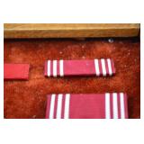 WWII US Army Medal and Ribbon Grouping in Display Case